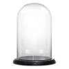 Vase Market Glass Dome Cloche H-11" D-7" Bell Jar With Wood Base (Multiple Packing)
