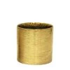 Vase Market Gold Ceramic H-5.25" Open-5.25" Cylinder Planter, Pack Of 12 Pcs