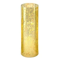Vase Market Open End Hurricane H-10" D-3" Gold Flecked Candle Lamp Shade Cover (Multiple Packing)