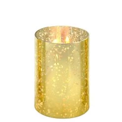Vase Market Wood Rectangle Candle Holder Set With Glass Gold Chimney Candle Shade Tubes (L:18" W:6" H:6.25") -vasemark Shop gold chimney tube gch04006gd final3 1
