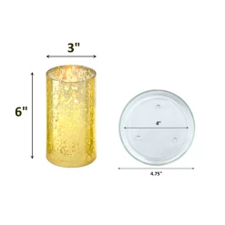 vasemark Shop -vasemark Shop gold flecked mercury chimney tubes with glass plates gch03006 dim