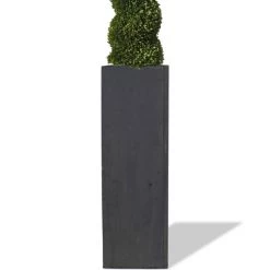 Vase Market Wood Square Planter Box W/ Zinc Liner Gray H-15" Open-5"x5" (Multiple Packing)