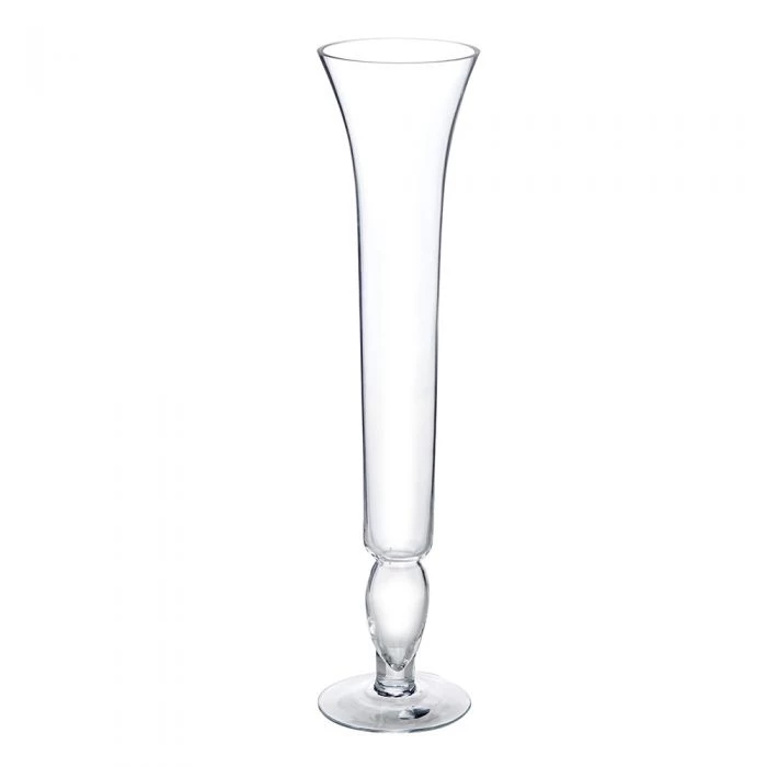 Vase Market Glass Trumpet Vases H-20" D-4.5" Wedding Centerpiece (Multiple Packing) 2 Vase Market Glass Trumpet Vases H-20" D-4.5" Wedding Centerpiece (Multiple Packing) - Image 2