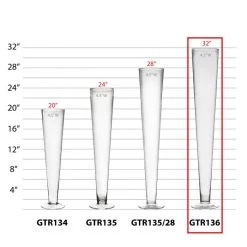 Vase Market Glass Trumpet Vase H-32" Wedding Centerpieces -vasemark Shop gtr136 measurement.2000
