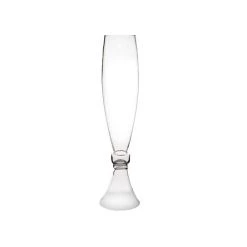 Vase Market Reversible Clarinet Glass Trumpet Vase H-23.5", Pack Of 3 Pcs