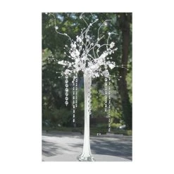 Vase Market Glass Eiffel Tower Vase White H-28", Pack Of 4 Pcs -vasemark Shop gtw006 2