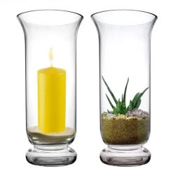 Vase Market Glass Hurricane Candle Holder H-16" Open-7" (Multiple Packing)