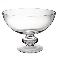 Vase Market Glass Footed Compote Fruit Bowl. H-8.5" D-12" Kitchen Pedestal Centerpiece -vasemark Shop large glass fruit bowl gcp112 angle02 1000