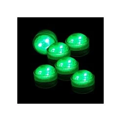 Vase Market 12 Pcs Submersible LED Light Green Waterproof Tea Lights, Available In 24 Pcs And 36 Pcs