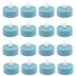Vase Market 120-pcs LED Flameless Flickering Tealight Candles, Blue (Multiple Packing) -vasemark Shop led tealight candle holders lte01wam blue 2
