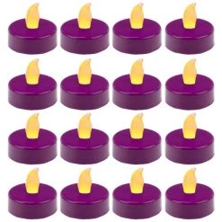 Vase Market 120-pcs LED Flameless Flickering Tealight Candles, Fuchsia (Multiple Packing)
