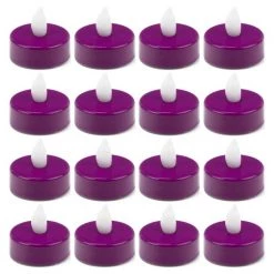 Vase Market 120-pcs LED Flameless Flickering Tealight Candles, Fuchsia (Multiple Packing) -vasemark Shop led tealight candle holders lte01wam fuchsia2