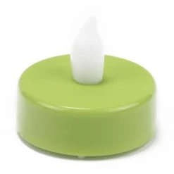 Vase Market 120-pcs LED Flameless Flickering Tealight Candles, Green (Multiple Packing) - Free Shipping -vasemark Shop led tealight candle holders lte01wam green 2