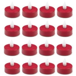 Vase Market 120-pcs LED Flameless Flickering Tealight Candles, Red (Multiple Packing) -vasemark Shop led tealight candle holders lte01wam red 1