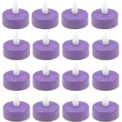 Vase Market 120-pcs LED Flameless Flickering Tealight Candles, Violet (Multiple Packing) -vasemark Shop led tealight candle holders lte01wam violet2