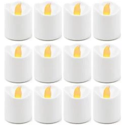 Vase Market 72 Pcs LED Flameless Votive Candle H-1.5" D-1.5" (Multiple Packing)
