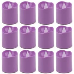 Vase Market 72 Pcs LED Violet Votive Candle H-1.5" D-1.5" (Multiple Packing) - Free Shipping -vasemark Shop led votive candle holders lvoc01wam v 3