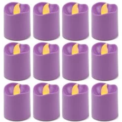 Vase Market 72 Pcs LED Violet Votive Candle H-1.5" D-1.5" (Multiple Packing) - Free Shipping