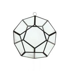 Vase Market Hanging Geometric Terrarium H-6" D-6" Metal Frame W/ Chain -vasemark Shop mfgp060606 2