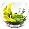 Vase Market Glass Moon Shape Vase H-10.25" D-3.75" Oval Centerpieces (Multiple Packing)