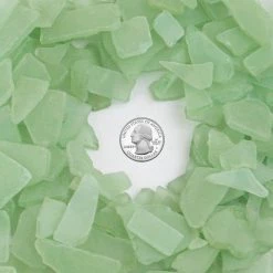 Vase Market 20 Lbs Sea Glass Flat Vase Filler Frosted Light Green 0.25" - 2.8" (Multiple Packing) 9 Vase Market 20 Lbs Sea Glass Flat Vase Filler Frosted Light Green 0.25" - 2.8" (Multiple Packing) -vasemark Shop new ggm007lg coin