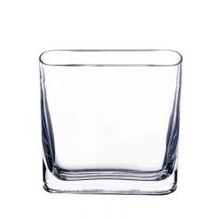 Vase Market Glass Rectangle Vase Round Edge H-8" Open-7"x1.75" (Multiple Packing) -vasemark Shop rectangle vase gcu163.2.800