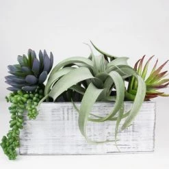 Vase Market Wood Rectangle White Planter Box W/ Plastic Liner H-4" Open-10"x5" (Multiple Packing) -vasemark Shop rectangle wood planter liner unfinished wpcb051004wt 8