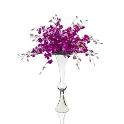 Vase Market Glass Trumpet Vase H-24" D-6" Reversible Clarinet Centerpiece (Multiple Packing) 13 Vase Market Glass Trumpet Vase H-24" D-6" Reversible Clarinet Centerpiece (Multiple Packing) -vasemark Shop reversible glass trumpet wedding vase gtr161 6