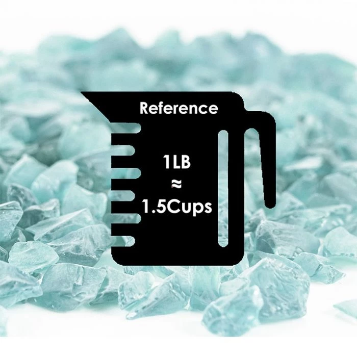 Vase Market 18 Lbs Vase Filler Sea Glass Frosted Light Blue 0.5" - 1", Available In 28 Lbs 2 Vase Market 18 Lbs Vase Filler Sea Glass Frosted Light Blue 0.5" - 1", Available In 28 Lbs - Image 2