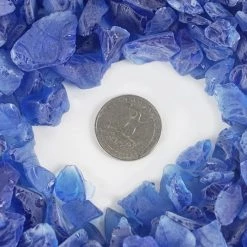 Vase Market 18 Lbs Vase Filler Sea Glass Frosted Blue 0.5" - 1", Available In 28 Lbs -vasemark Shop sea glass vase fillers ggm005fb.dim .800