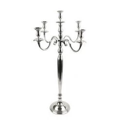 vasemark Shop 5 Vase Market Aluminum H-39" D-23" Jumbo Silver 5 Arm Candelabra