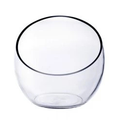 Vase Market Glass Slant Cut Bowl. H-9" D-10" Tilted Bowl Terrarium (Multiple Packing) 10 Vase Market Glass Slant Cut Bowl. H-9" D-10" Tilted Bowl Terrarium (Multiple Packing) -vasemark Shop slant cut bowl gcu064.2.800 1