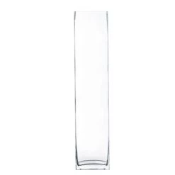 Vase Market 2 Pcs Glass Square Vase H-24" Open-4.75"x4.75" (Multiple Packing) -vasemark Shop tall glass square vase gcb003 24.1.800 2 2