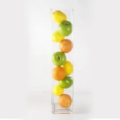 Vase Market 2 Pcs Glass Square Vase H-24" Open-4.75"x4.75" (Multiple Packing) -vasemark Shop tall glass square vase gcb003 24.fruit .800 3 2