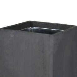 Vase Market Wood Square Planter Box W/ Zinc Liner Gray H-10" Open-5"x5" (Multiple Packing) -vasemark Shop tall wood planters gray brown zwcb050510lg 6