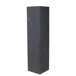 Vase Market Wood Square Planter Box W/ Zinc Liner Gray H-20" Open-5"x5" (Multiple Packing) -vasemark Shop tall wood planters gray brown zwcb050520lg 3