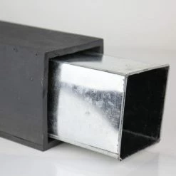 Vase Market Wood Square Planter Box W/ Zinc Liner Gray H-20" Open-5"x5" (Multiple Packing) -vasemark Shop tall wood planters gray brown zwcb050520lg 4