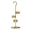 Vase Market Tea Light Gold Metal Candle Holder Stands. H-11.75" D-4.25" (Multiple Packing)
