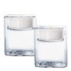 Vase Market Tealight Candle Holder Square Reversible H-2.5" D-2.5"x2.5", Pack Of 72 Pcs