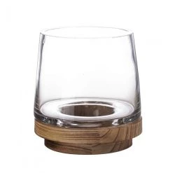 Vase Market Terrarium Vase On Wood Base Stand. H-6", D-4.5" (Multiple Packing) -vasemark Shop terrarium taper up vase wood base gch230 06 1.1000 1