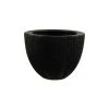 Vase Market Ceramic Planter Pot Satin Black. H-7"