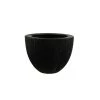 Vase Market Ceramic Planter Pot Satin Black. H-5.25"