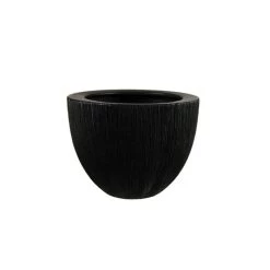 Vase Market Ceramic Planter Pot Satin Black. H-5.25"