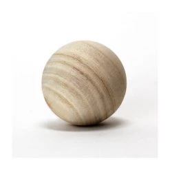 Vase Market Natural Unfinished Wood Ball Sphere D-4.5" (Multiple Packing)