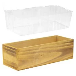 Vase Market Wood Rectangle Unfinished Planter Box W/ Plastic Liner H-4" Open-13" X 5" (Multiple Packing) 8 Vase Market Wood Rectangle Unfinished Planter Box W/ Plastic Liner H-4" Open-13" X 5" (Multiple Packing) -vasemark Shop unfinished wood planter box wpcb051304 un 03 1000