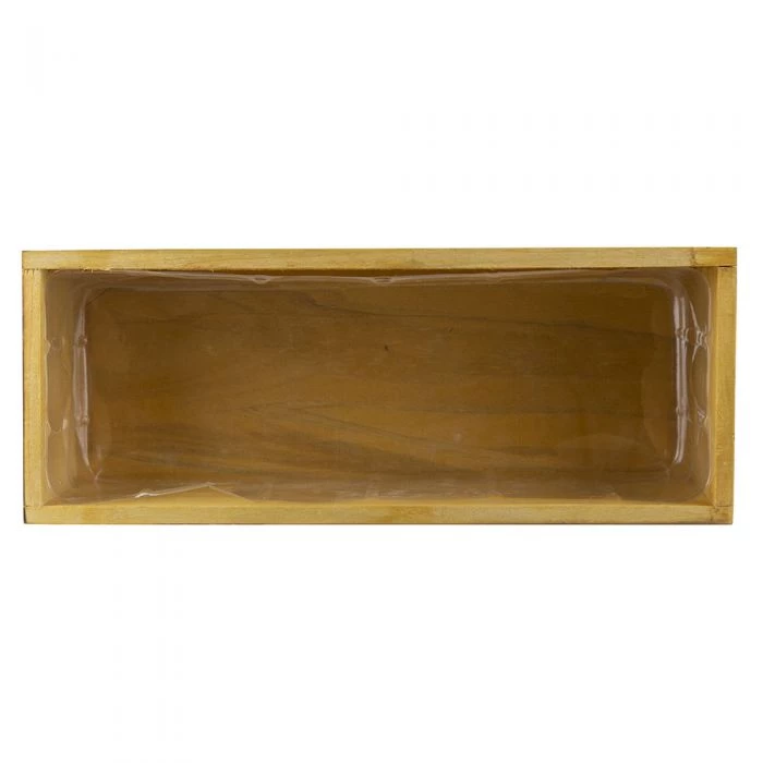 Vase Market Wood Rectangle Unfinished Planter Box W/ Plastic Liner H-4" Open-13" X 5" (Multiple Packing) 4 Vase Market Wood Rectangle Unfinished Planter Box W/ Plastic Liner H-4" Open-13" X 5" (Multiple Packing) - Image 4