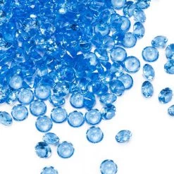 Vase Market 12 Lbs Acrylic Light Blue Diamond Vase Fillers 0.5" Wedding Gems Table Scatter (Approx. 2880 Pcs)