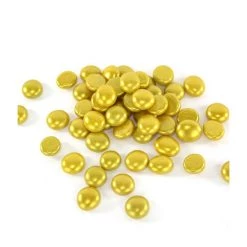 Vase Market 18 Lbs Vase Filler Glass Flat 0.6" Gemstones Gold, Available In 28 Lbs -vasemark Shop vase fillers flat gem marbles ggm001gd