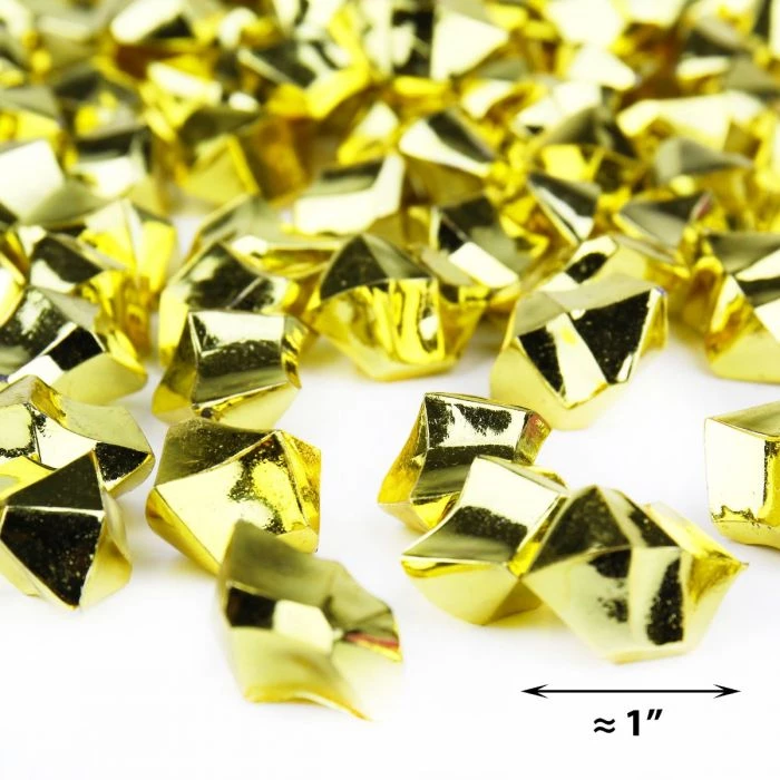 Vase Market 12 Lbs Acrylic Ice Rock Crystal 1" Large Gold Vase Fillers , Available In 24 Lbs 2 Vase Market 12 Lbs Acrylic Ice Rock Crystal 1" Large Gold Vase Fillers , Available In 24 Lbs - Image 2