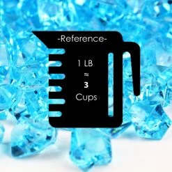 Vase Market 12 Lbs Acrylic Ice Rock Crystal 1" Light Blue Vase Fillers , Available In 24 Lbs -vasemark Shop vfac002lb cup